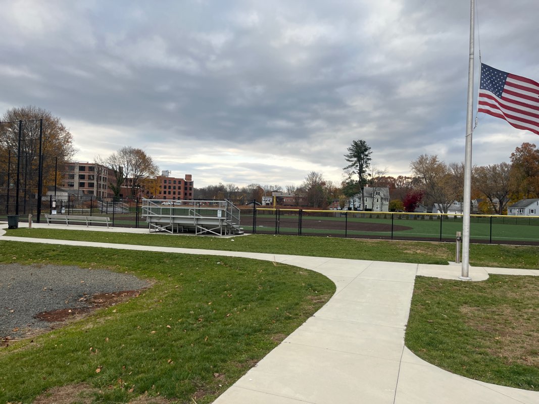 walking near me in North End Field in autumn