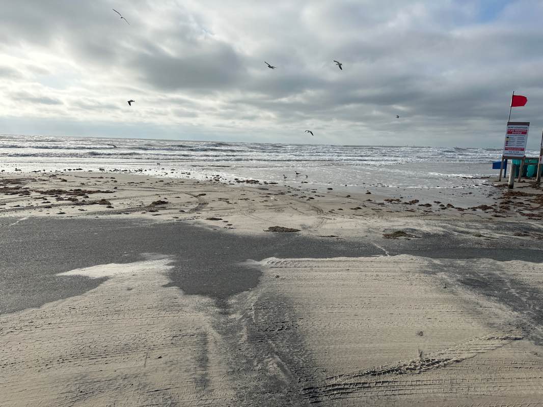 walking near me in Padre Island Beach Park in winter