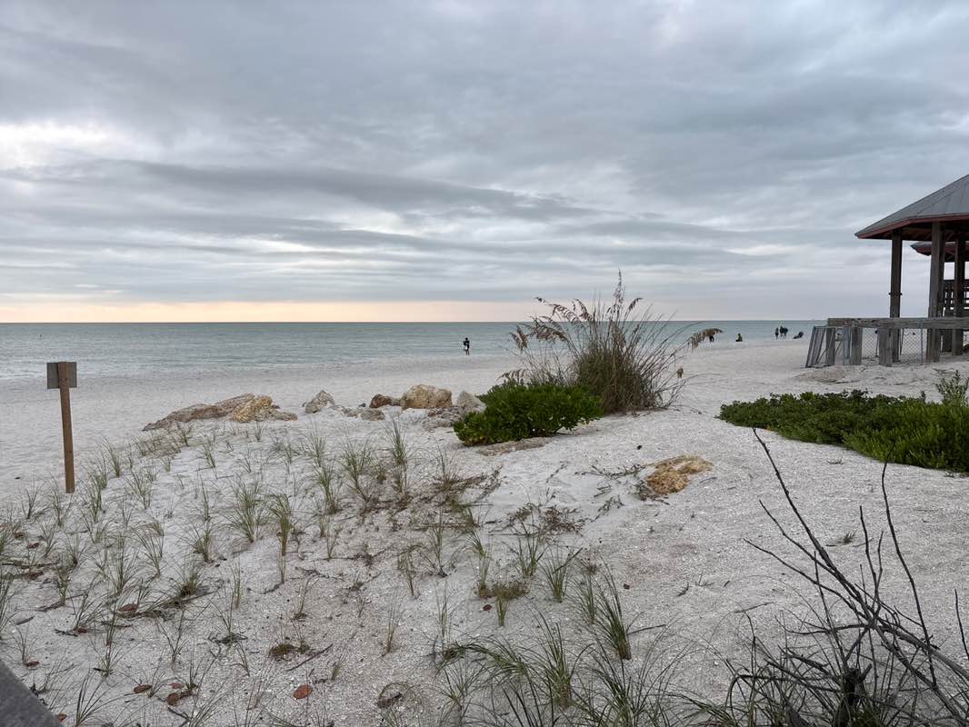 walking near me in Bonita Beach Park in winter