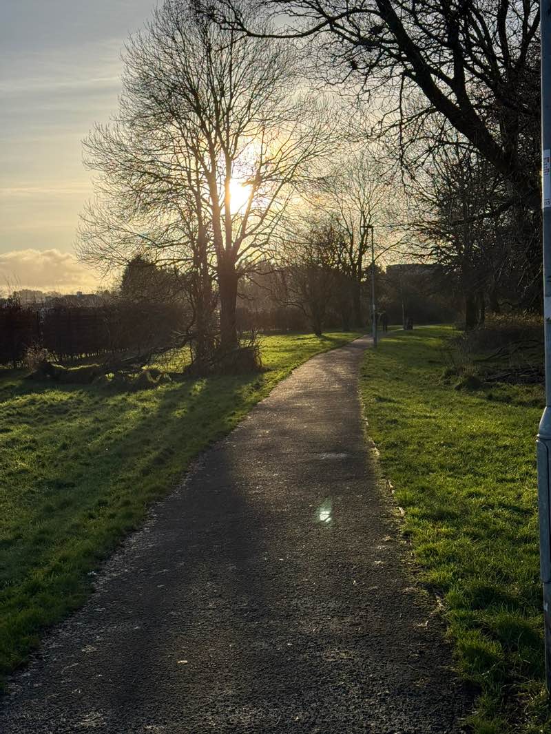 walking near me in East Kilbride Show Park (Westbog Park) in winter