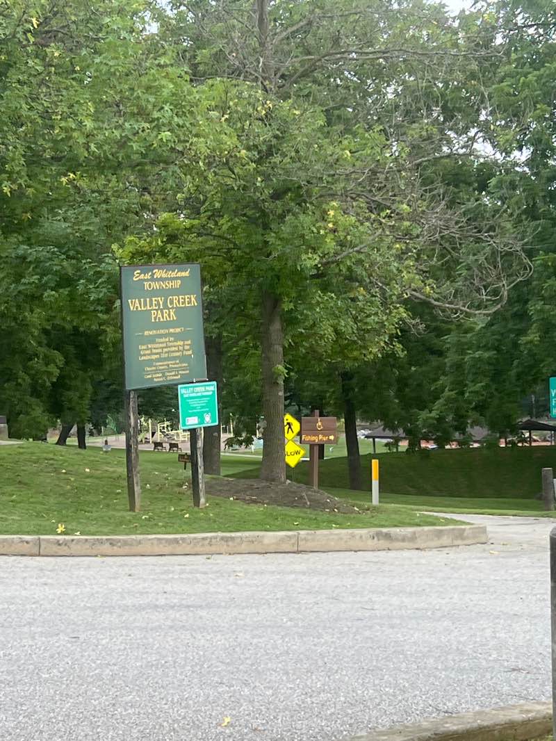 walking near me in Valley Creek Park in autumn