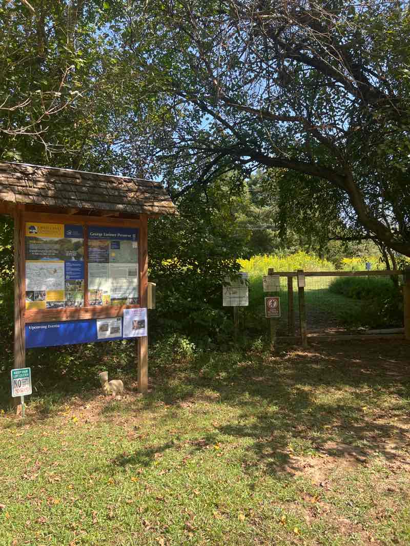 walking near me in George Lorimer Preserve in autumn