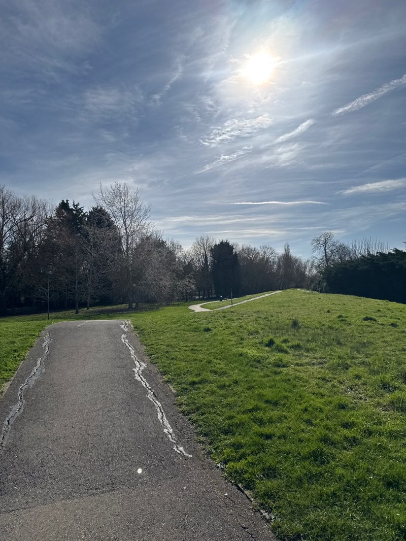 walking near me in Riverside Park in spring