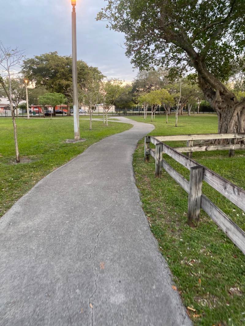 walking near me in Arcola Lakes Park in winter