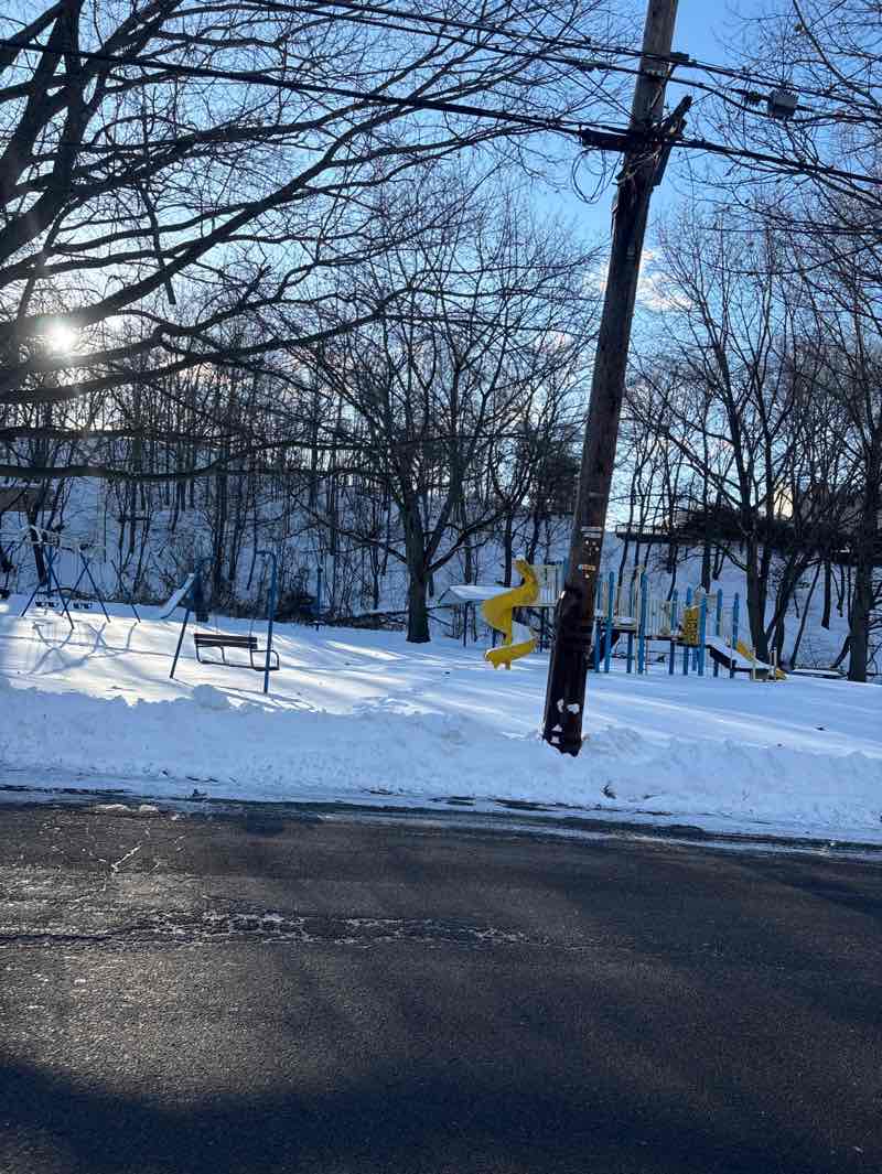 walking near me in Korn Krest Park in winter