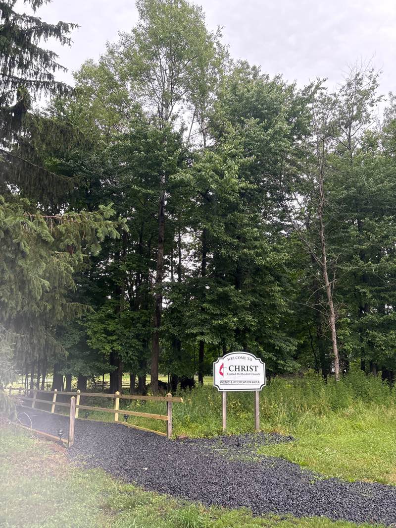 walking near me in Christ United Methodist Church Rec Area in summer