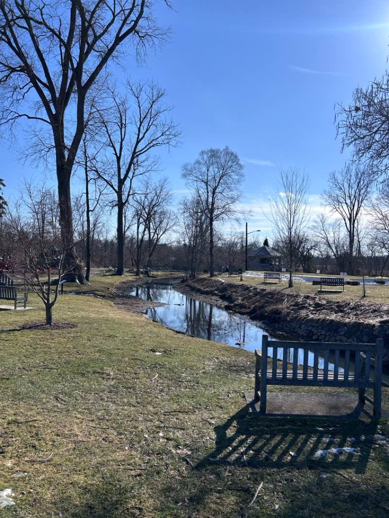 walking near me in Depot Park in winter