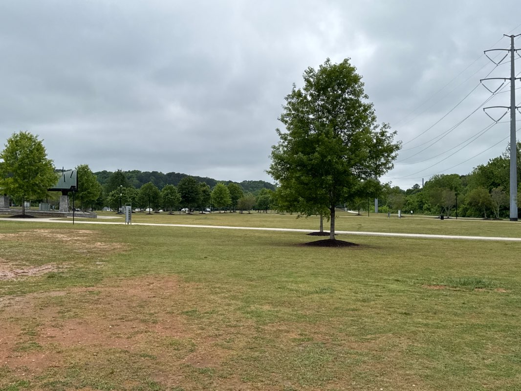 walking near me in Etowah River Park in spring