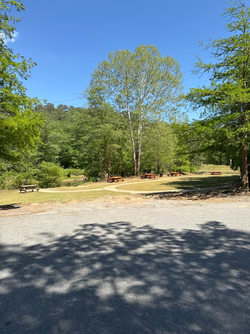 walking near me in Olde Rope Mill Park in spring