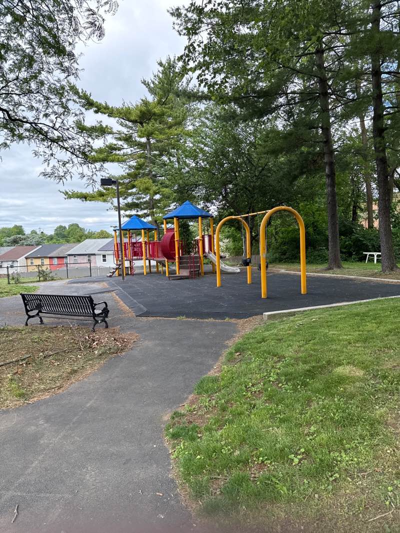 walking near me in Barbey's Playground in spring