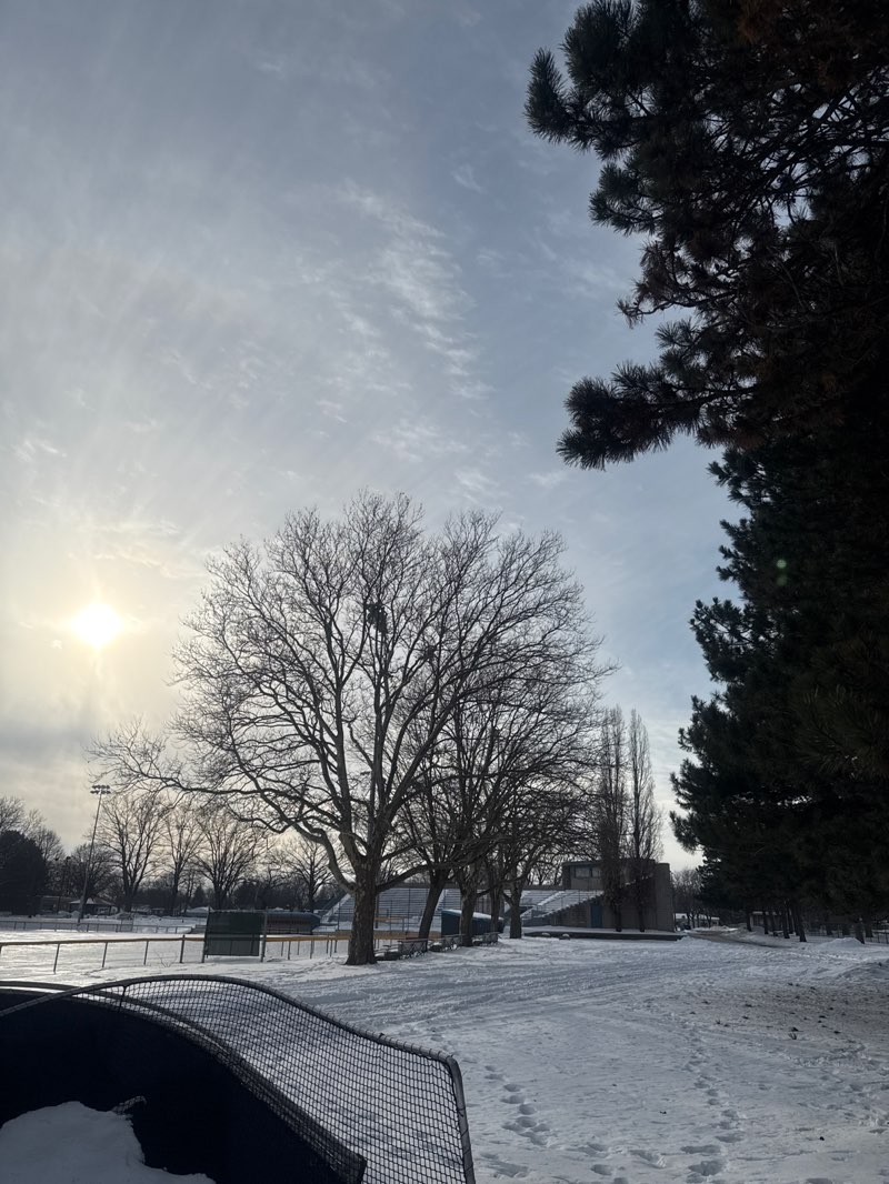 walking near me in Oakes Park in winter