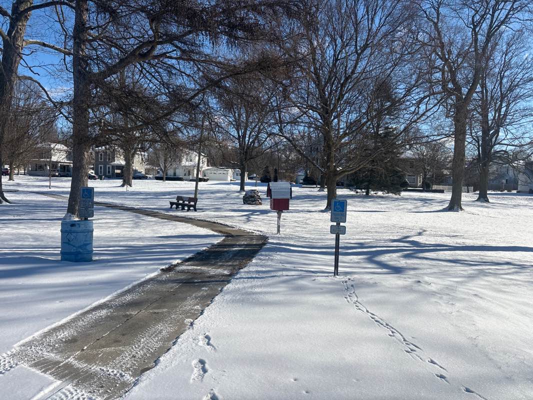 walking near me in Brown Park in winter