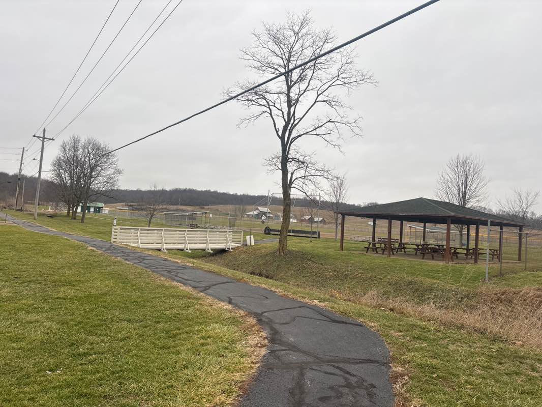 walking near me in Zanesfield Community Park in winter