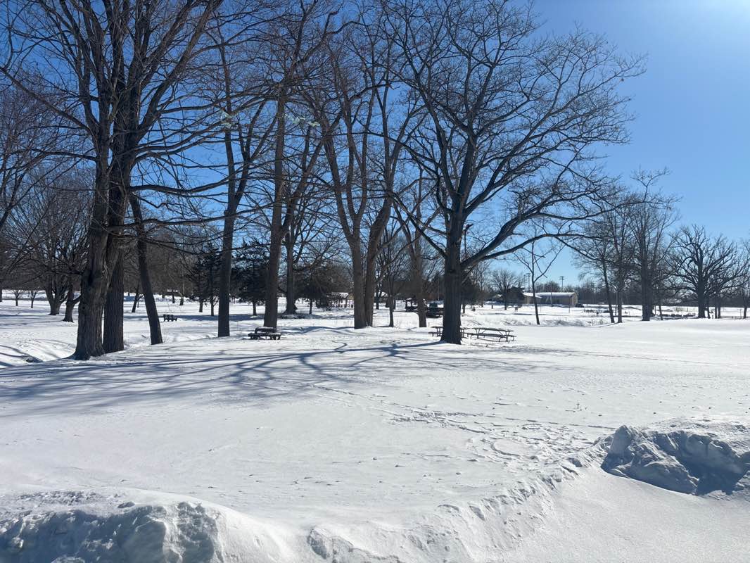 walking near me in Gateway Park in winter