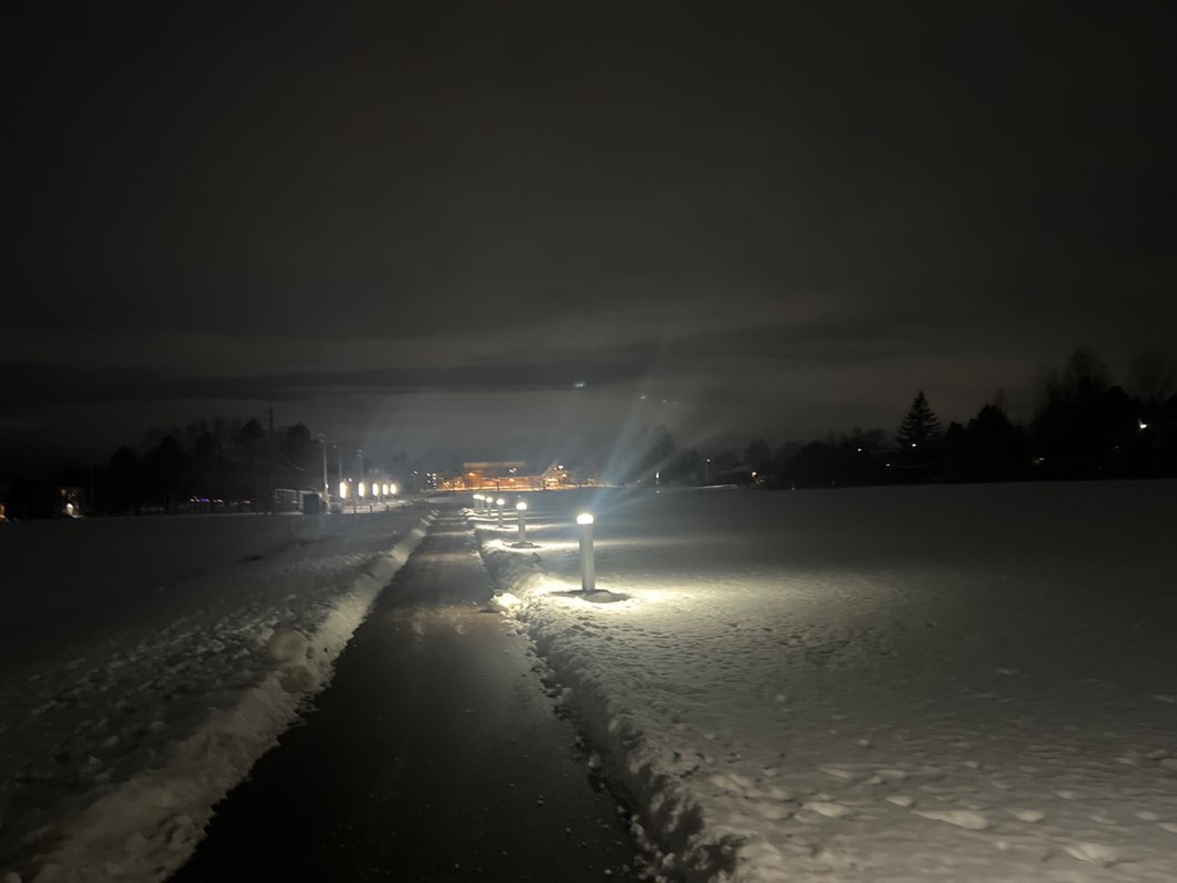 walking near me in Cousteau Park in winter