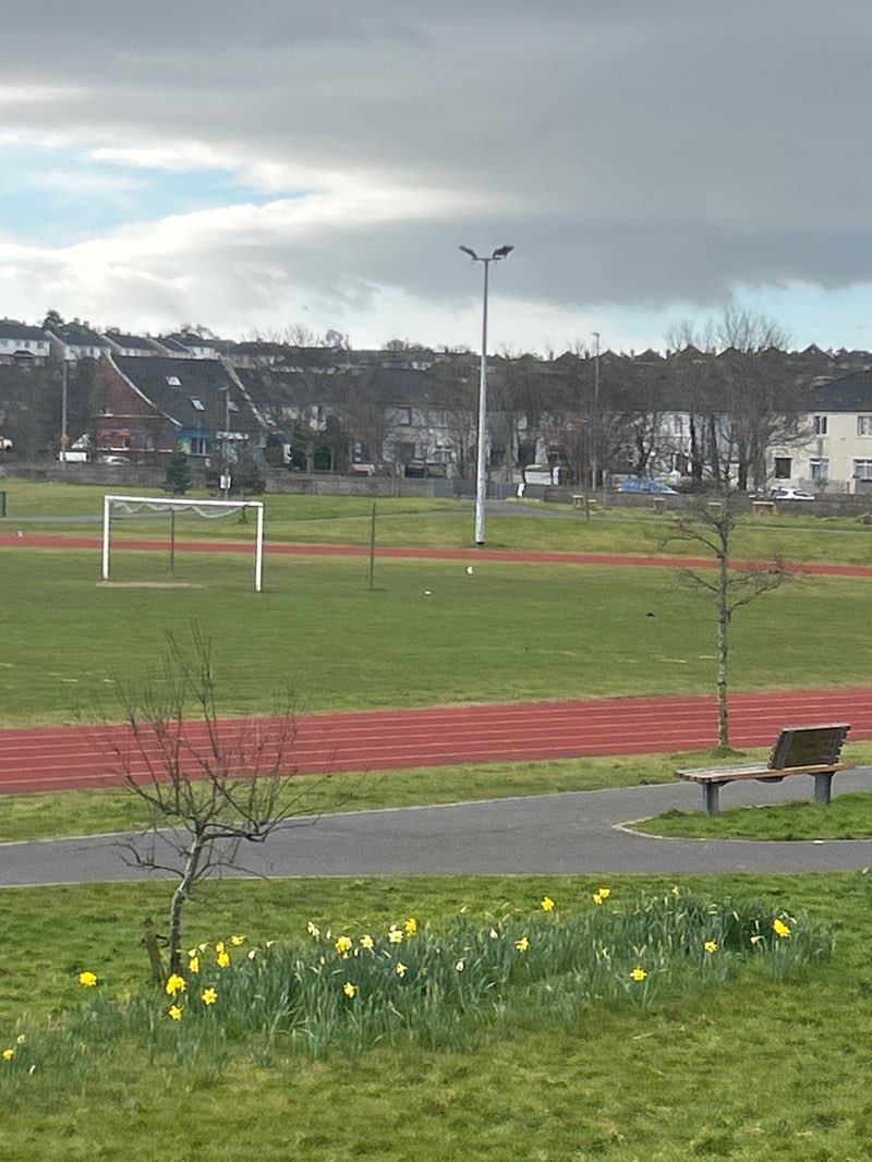 walking near me in Westside Park in spring