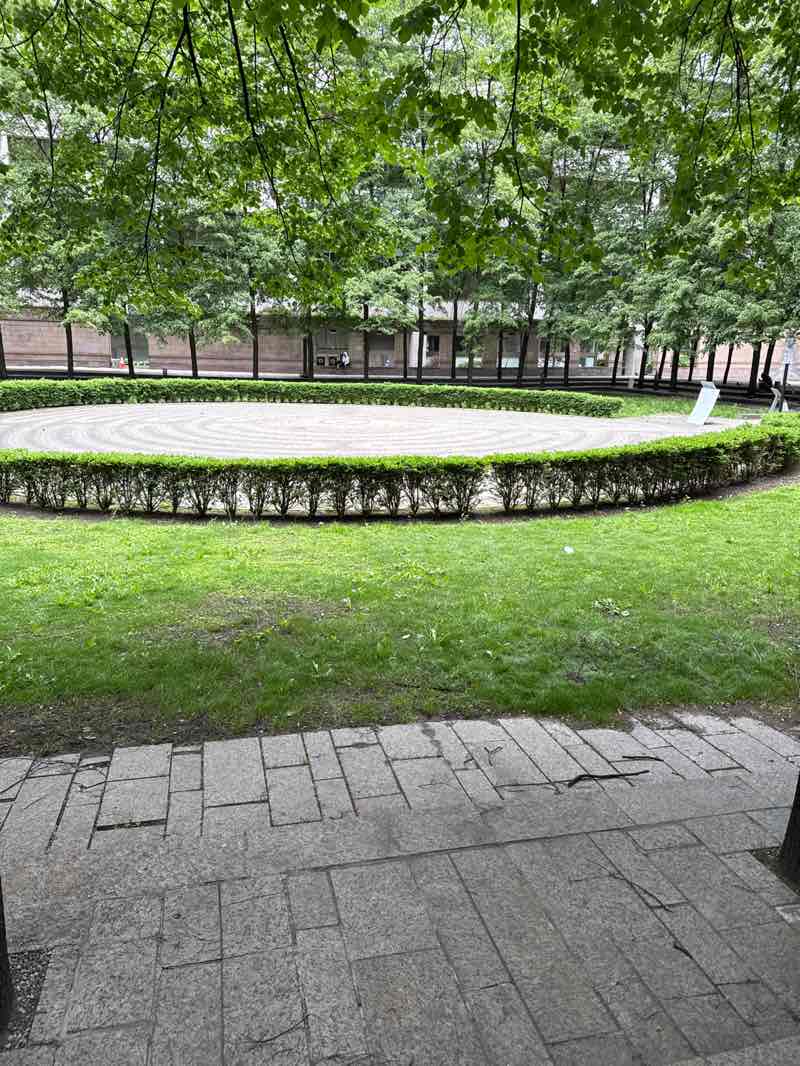 walking near me in Trinity Square in summer