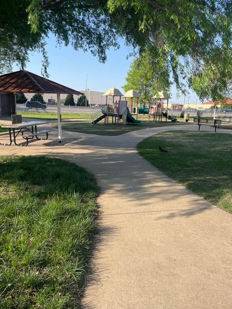 walking near me in Tinker Bicentennial Park in spring