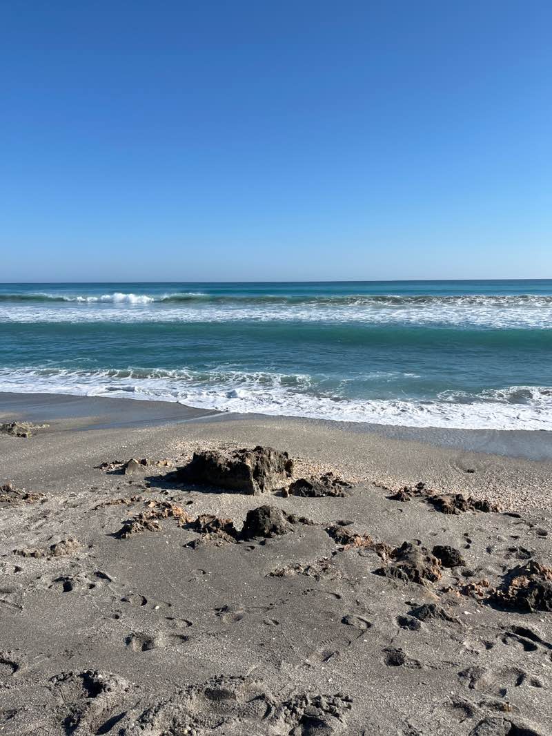 walking near me in The Nature Conservancy Blowing Rocks Preserve in winter