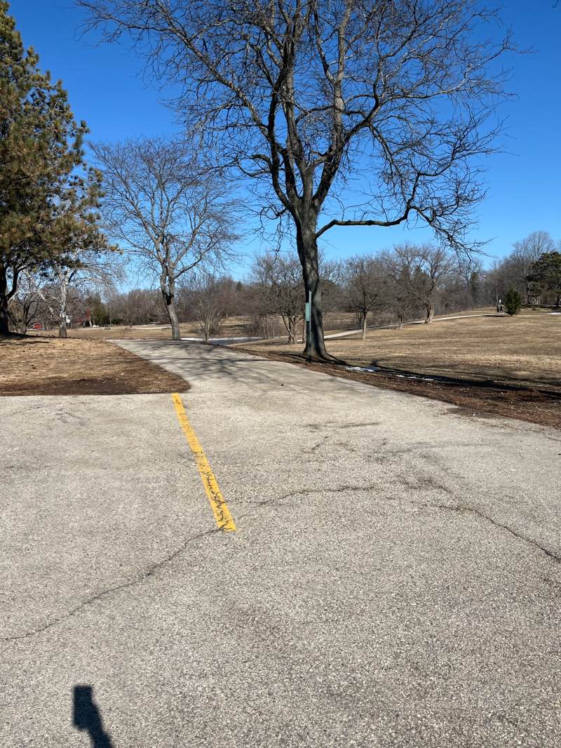 walking near me in Herman A. Zeunert Park in winter