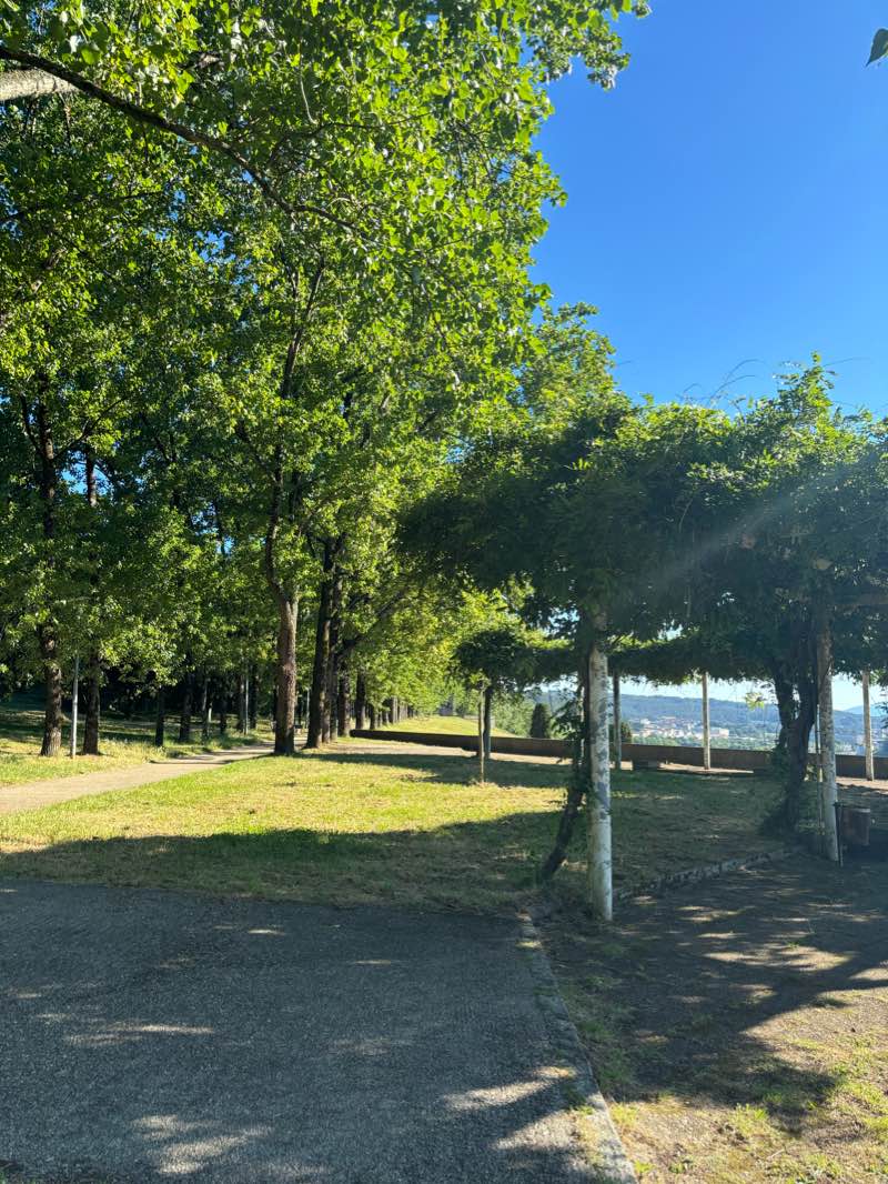 walking near me in Parque de Carlomagno in winter