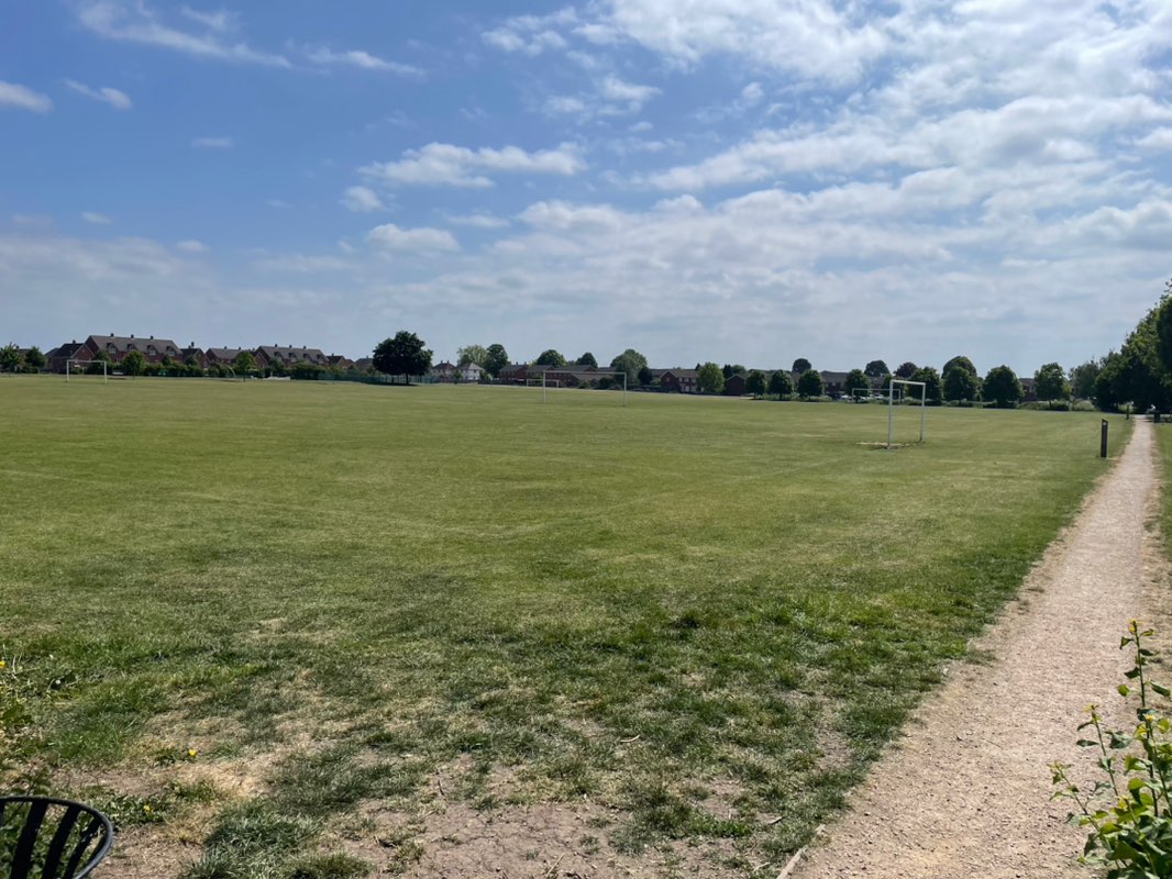 walking near me in Charnley Road Playing Fields in spring
