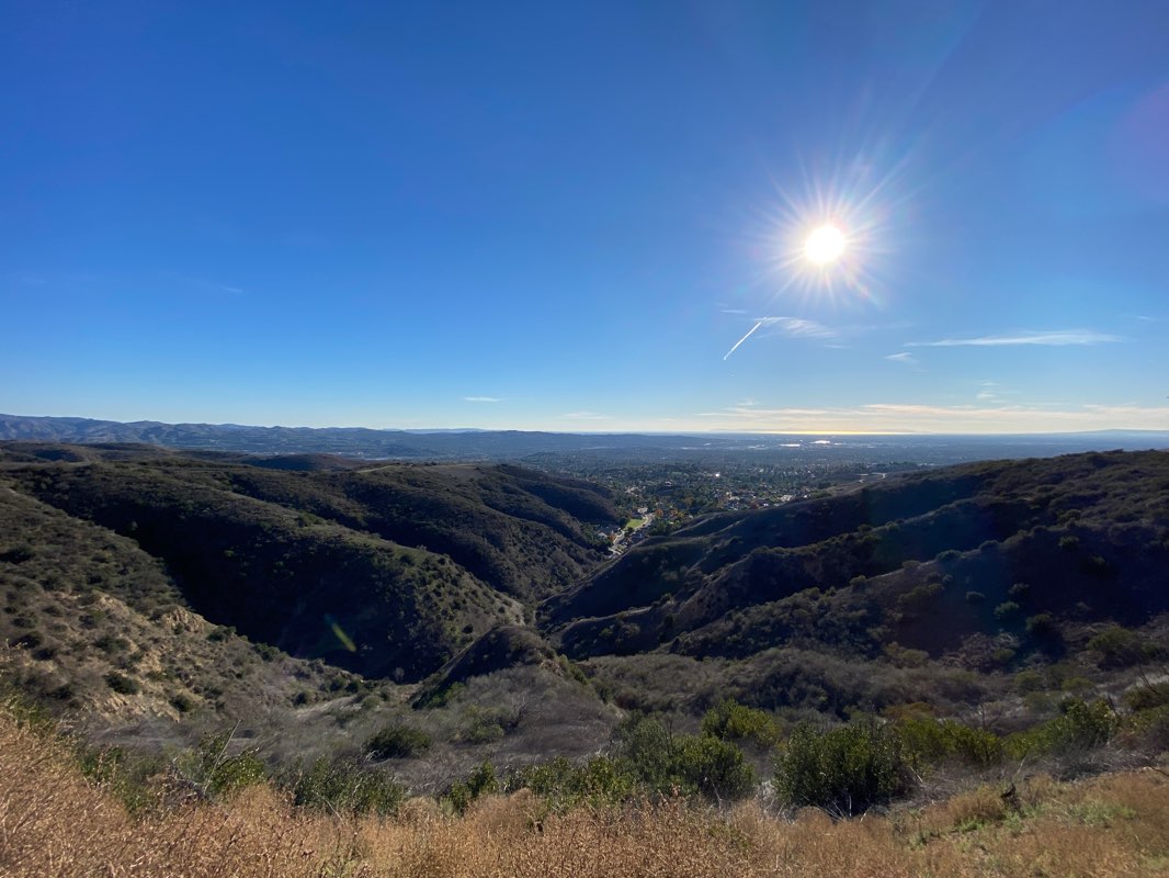 walking near me in Chino Hills State Park in winter