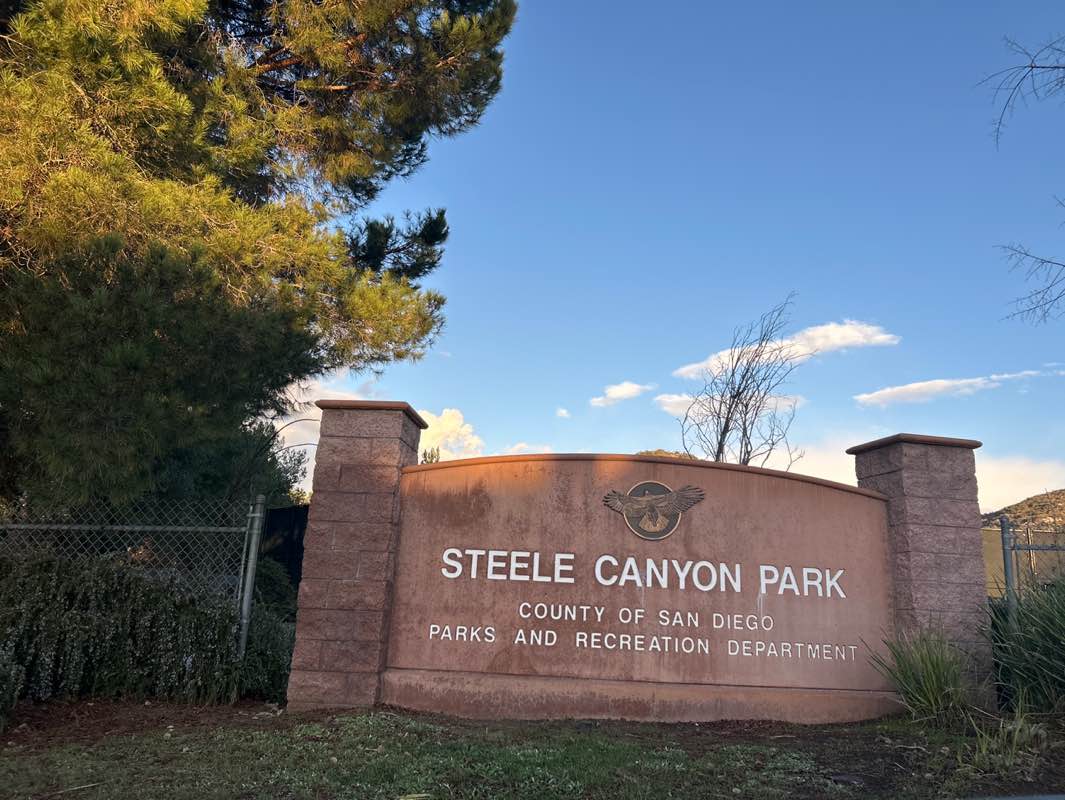 walking near me in Steele Canyon Park in spring