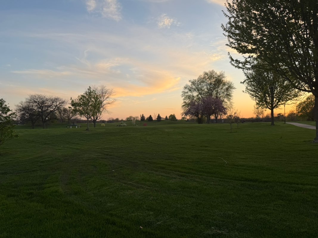 walking near me in Century Park in spring