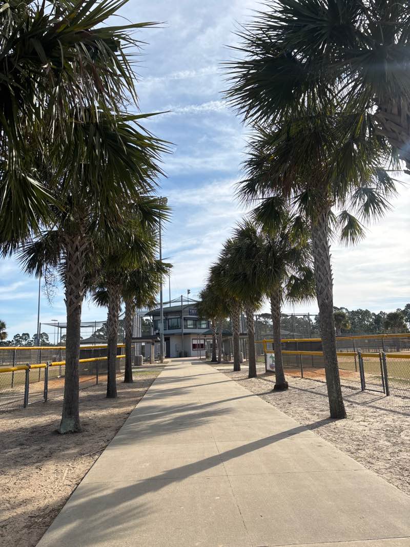 walking near me in Saint Augustine Little League Park in spring