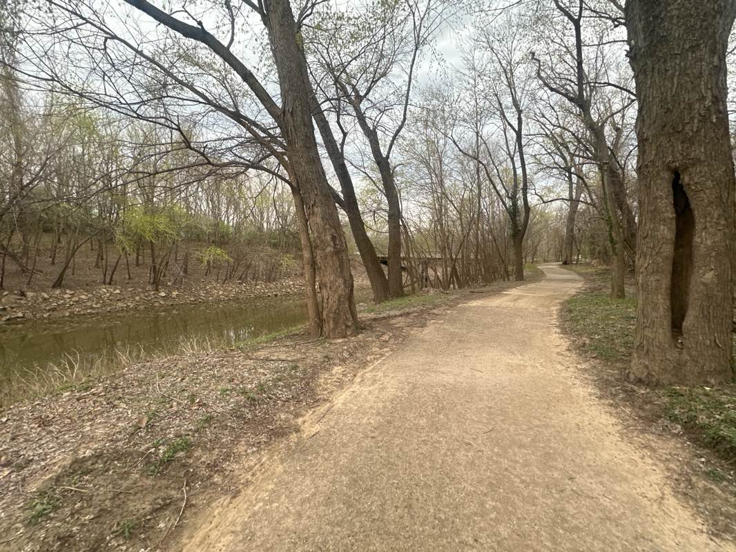 walking near me in West Tyson County Park in spring