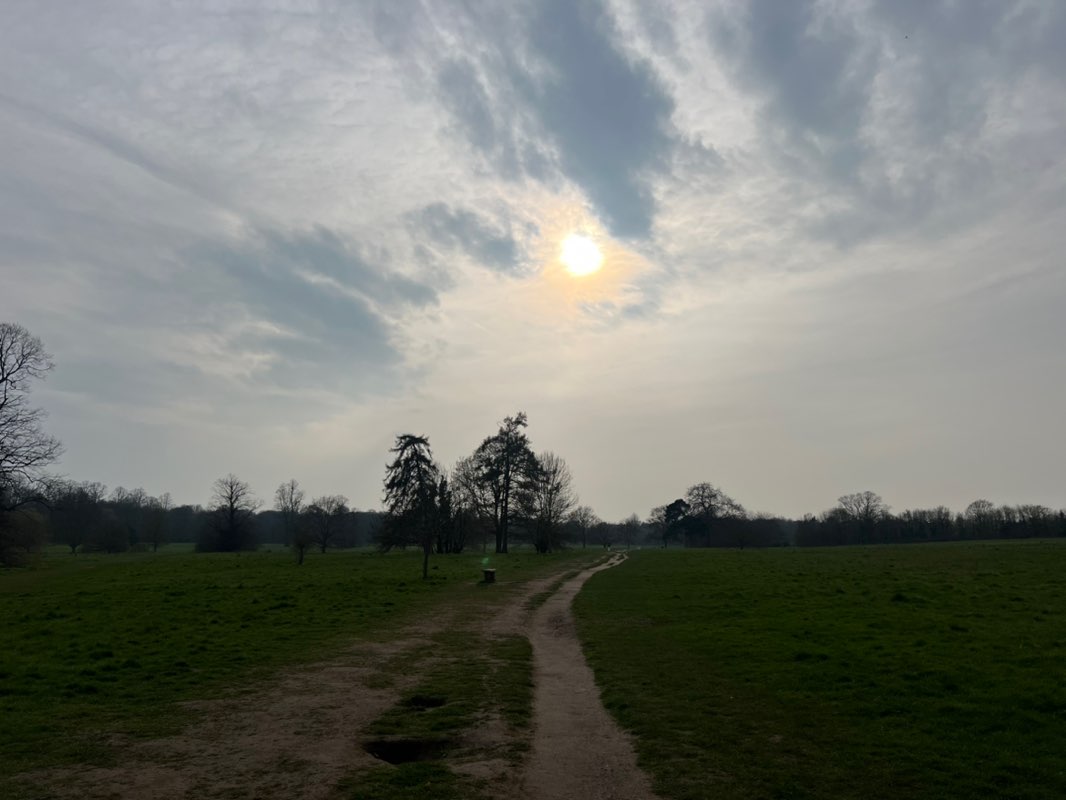 walking near me in Nonsuch Park in spring