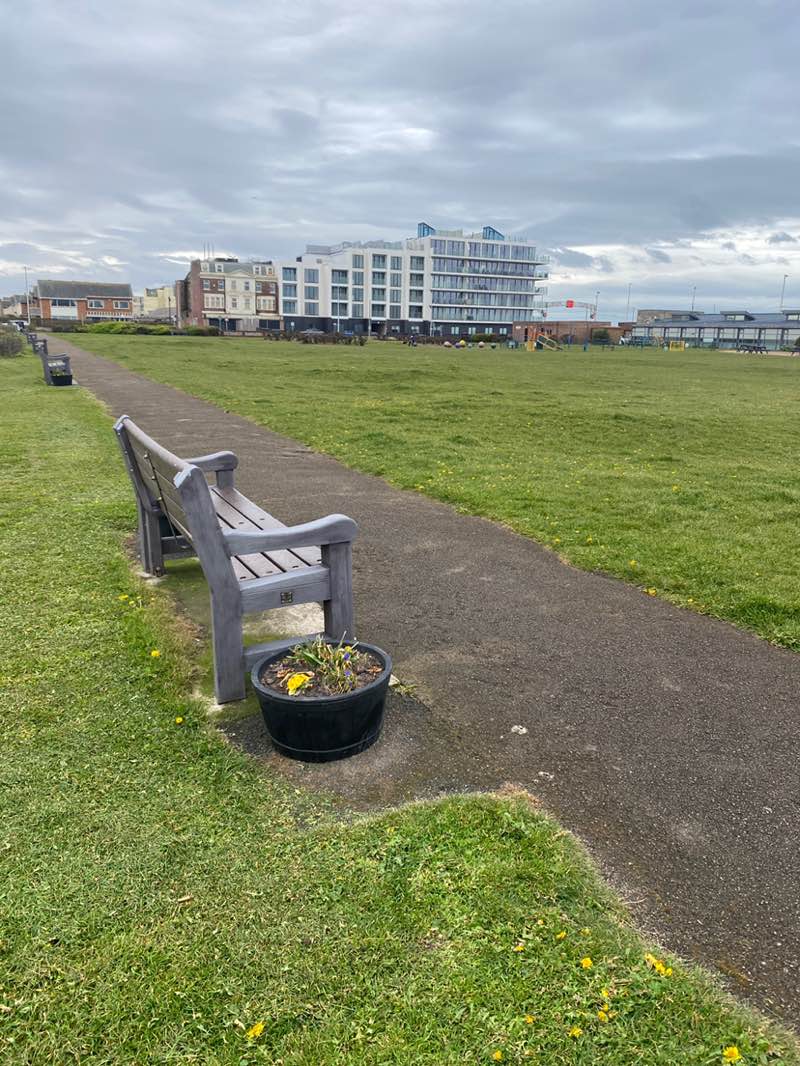 walking near me in Harrowside Solarium Park in spring