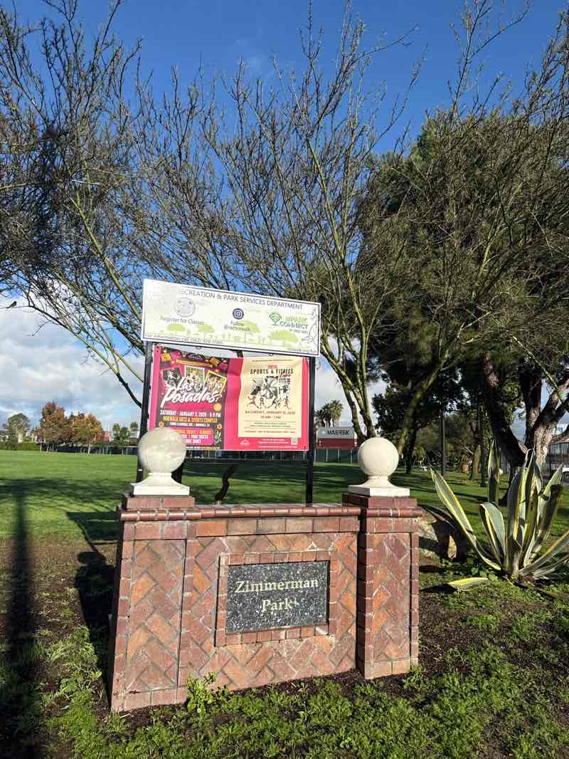 walking near me in John Zimmerman Park in winter