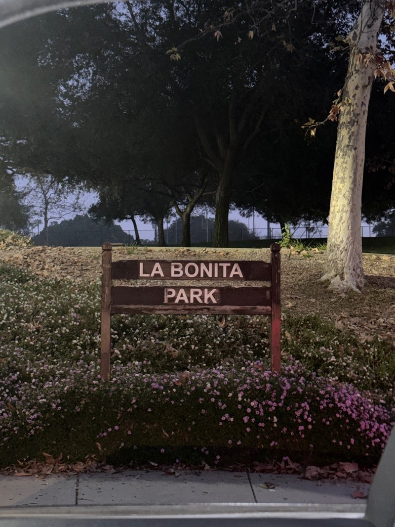 walking near me in La Bonita Park in winter