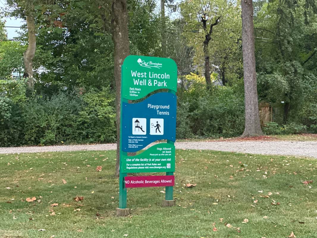 walking near me in West Lincoln Well Park in autumn