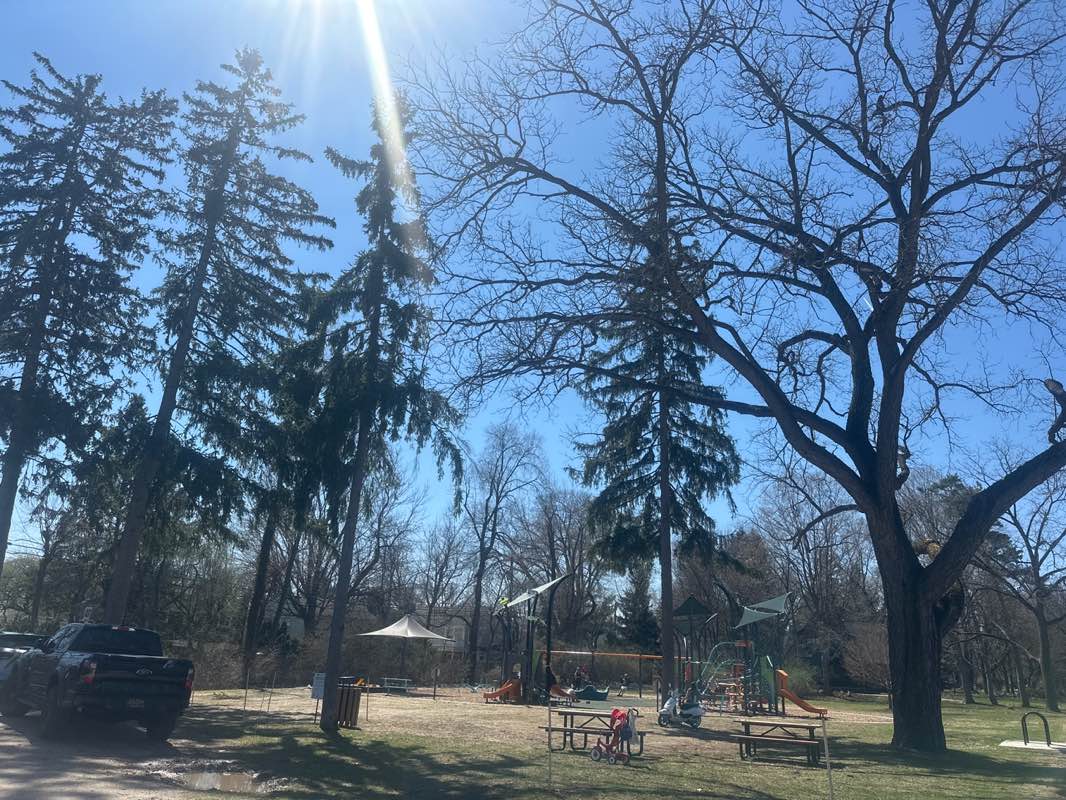 walking near me in West Lincoln Well Park in spring