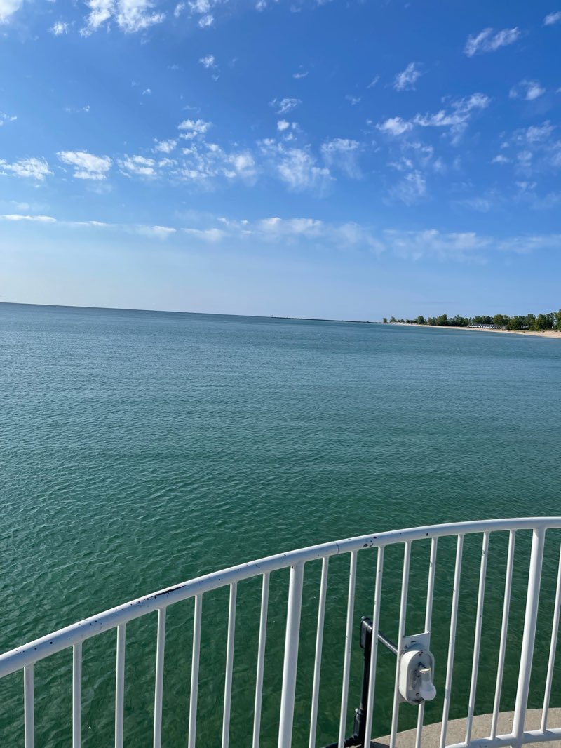 walking near me in Oscoda Beach Park in winter