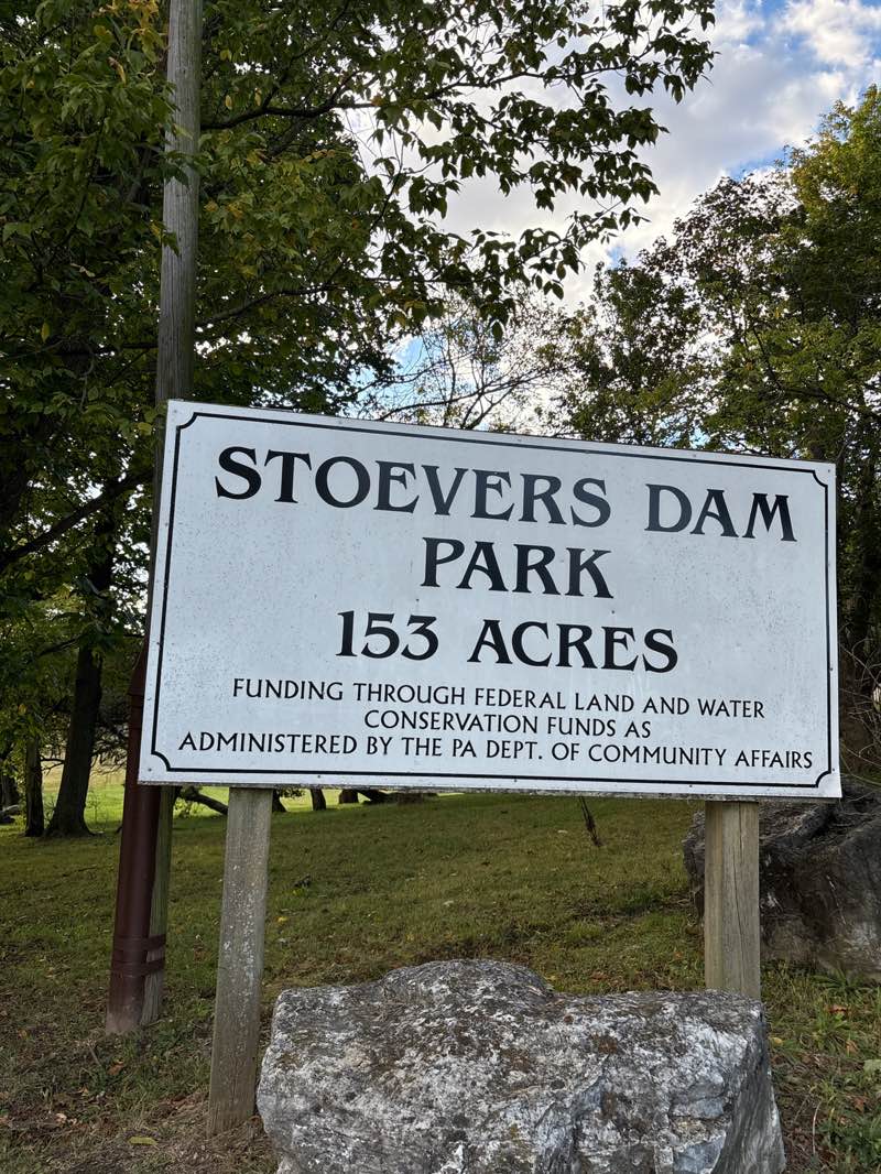 walking near me in Stoever's Dam Park in autumn