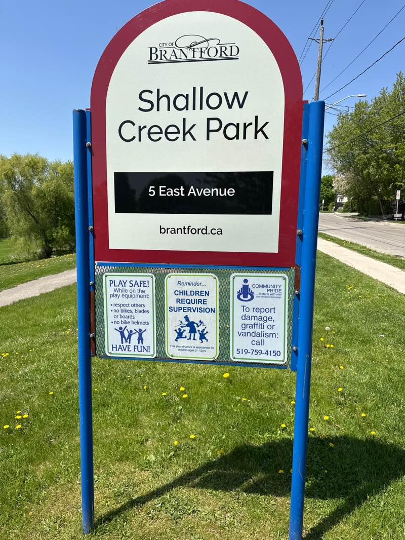 walking near me in Shallow Creek Park in spring