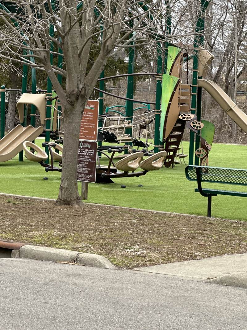 walking near me in Harmon Park in spring