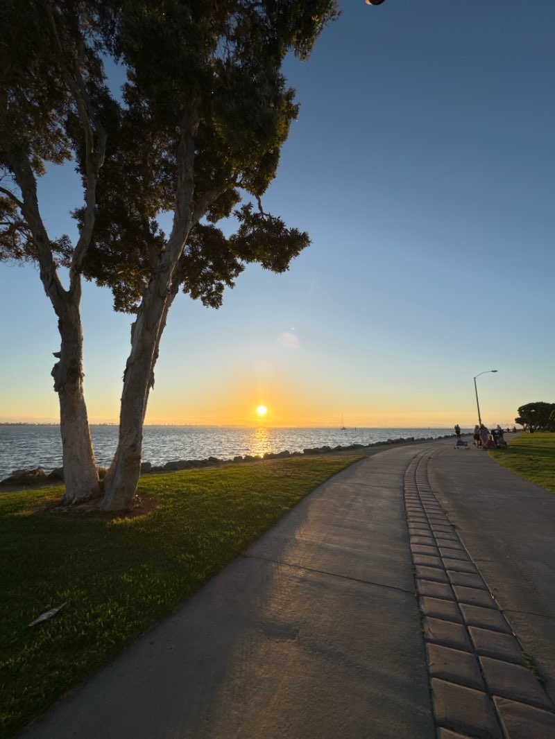 walking near me in Bayside Park in autumn