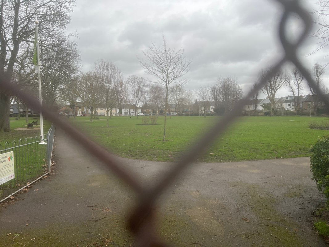 walking near me in St. John's Gardens in winter