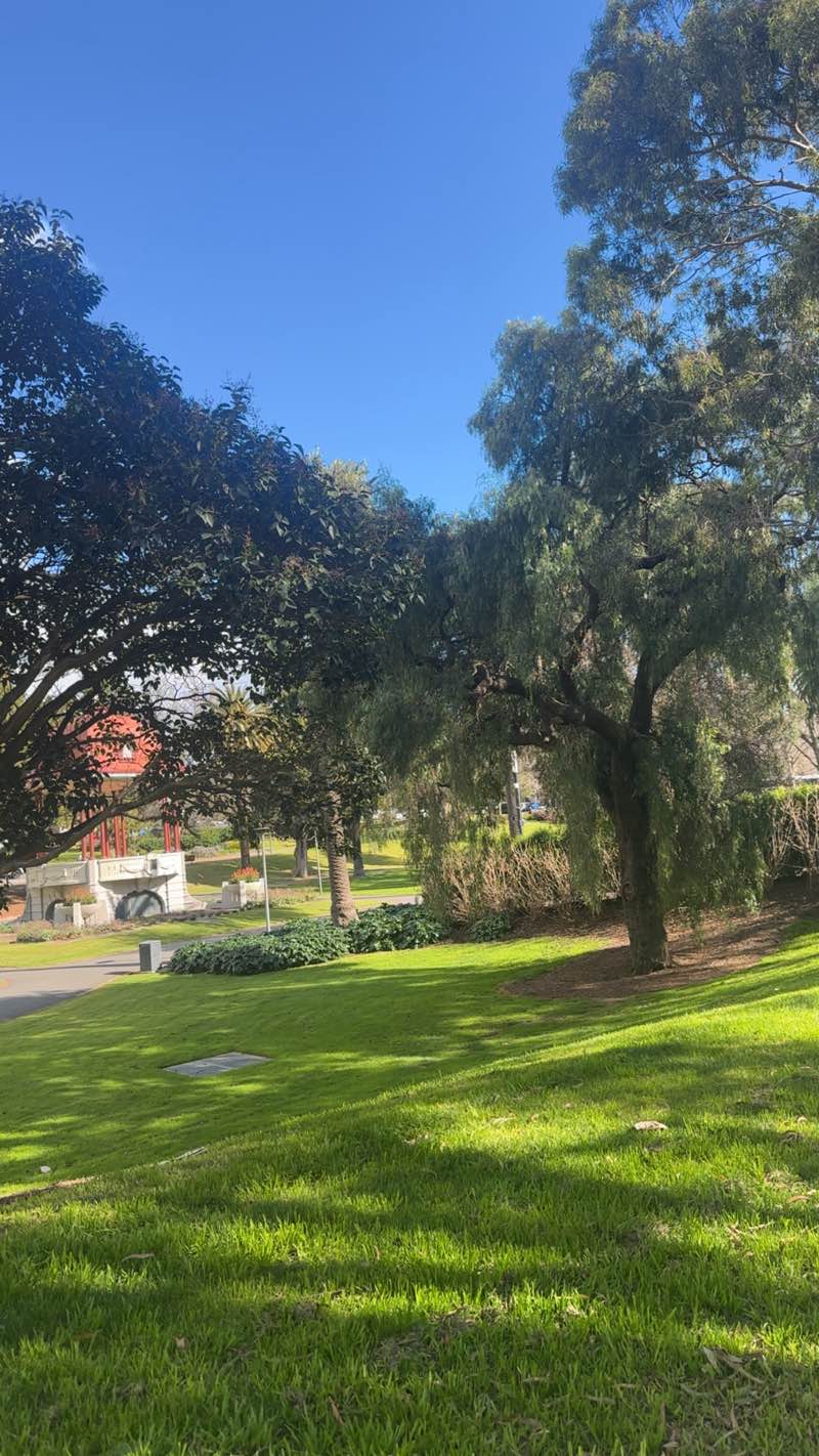 walking near me in Johnstone Park in spring