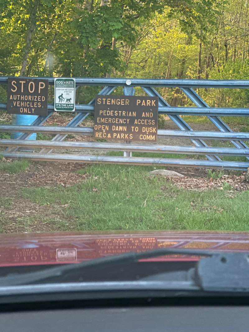 walking near me in Stenger Farm Park in spring
