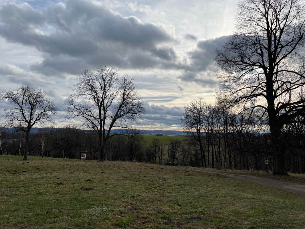 walking near me in Zámecký park Konopiště in winter