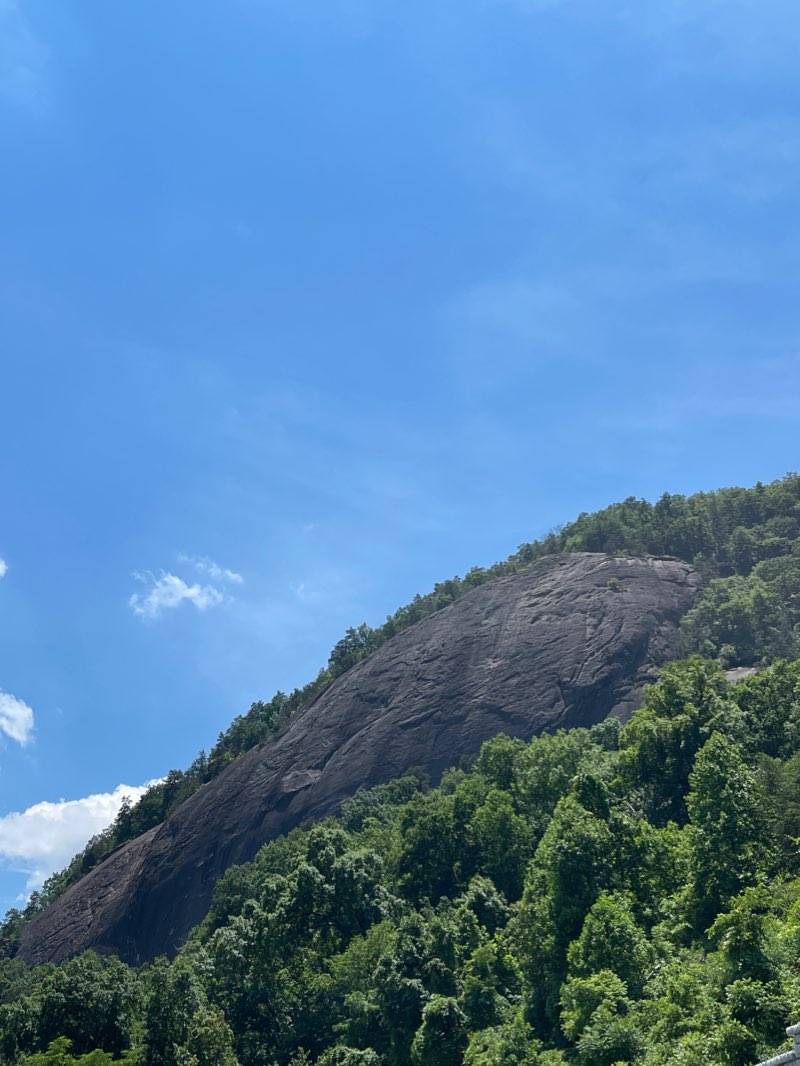 walking near me in Chimney Rock State Park in winter