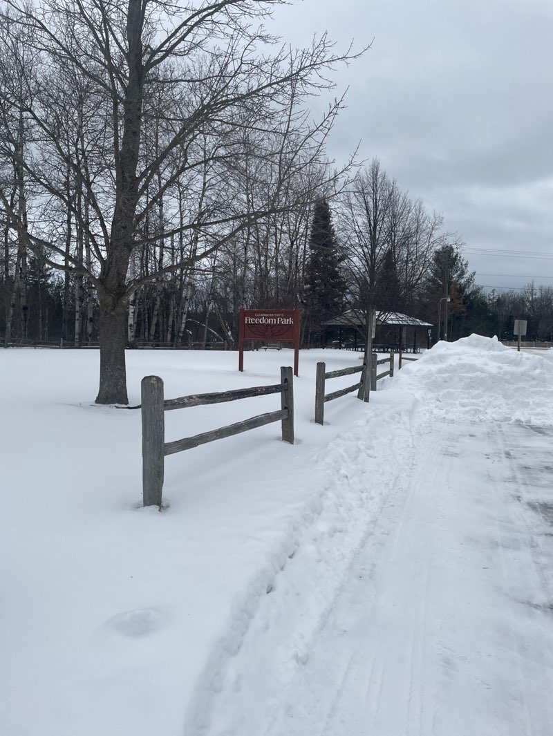 walking near me in Freedom Park in winter