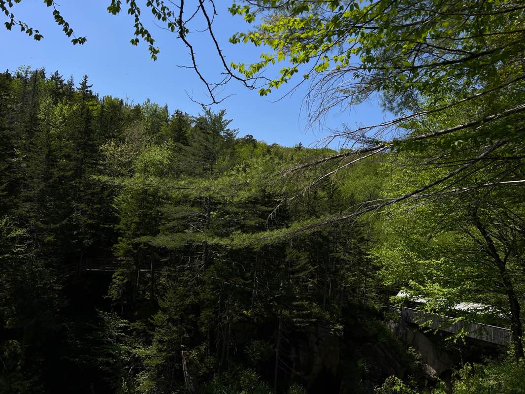 walking near me in Franconia Notch State Park in winter