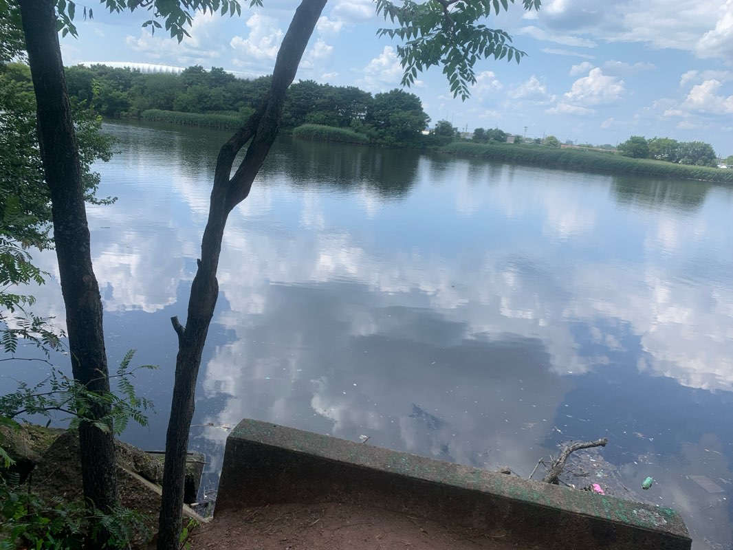 walking near me in Riverbank Park in winter
